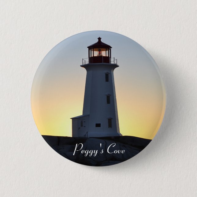 Peggy's Cove  Lighthouse N.S. Button pin Badge (Devant)