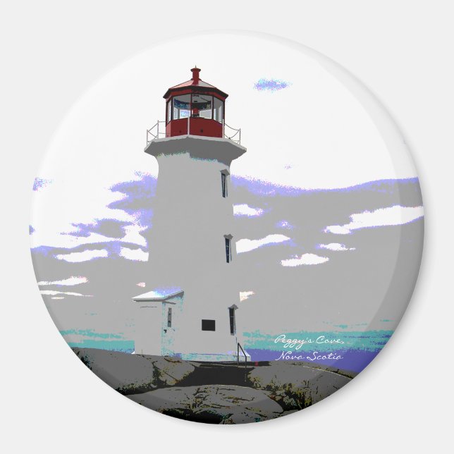 Peggy's Cove  Lighthouse Nova Scotia fridge Magnet (Devant)