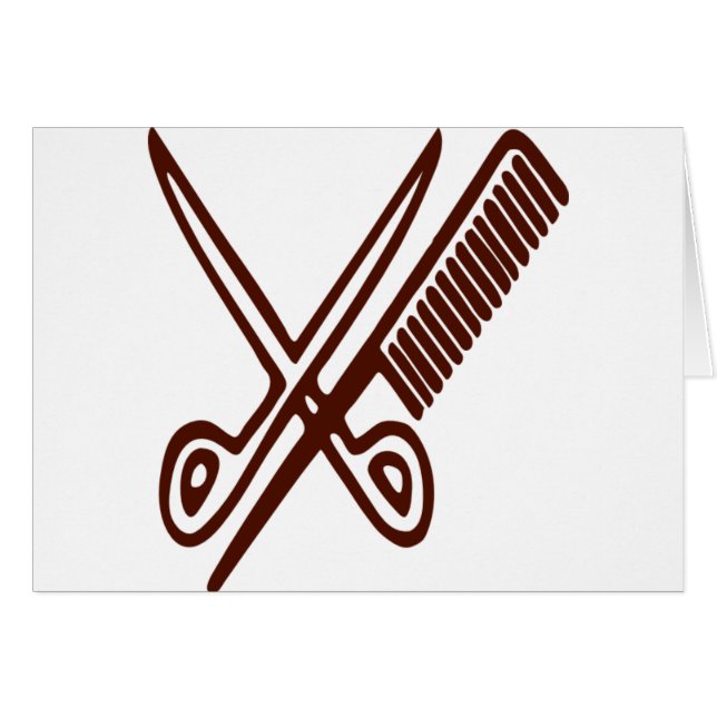Peigne et ciseaux - coiffeur (Devant horizontal)