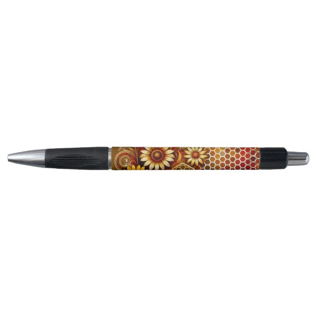 Peigne et stylo tournesol (Devant)