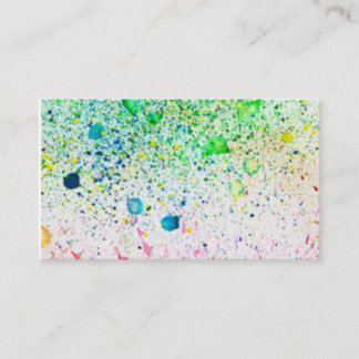 Peignez le carte de visite éclaboussé