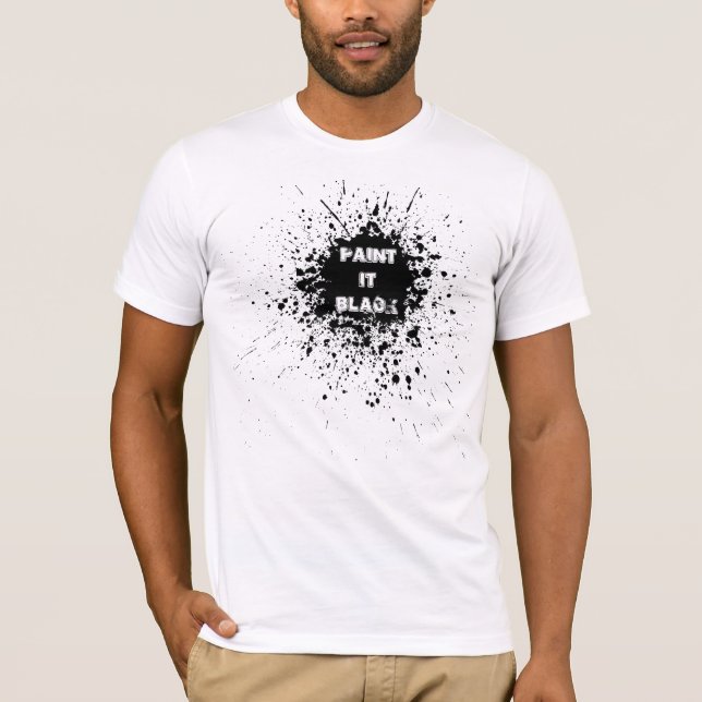 Peignez-le le T-shirt de peinture des hommes noirs (Devant)