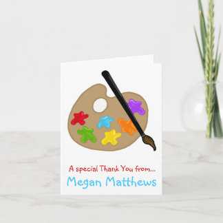 Peignez les cartes de note de Merci de Pallette