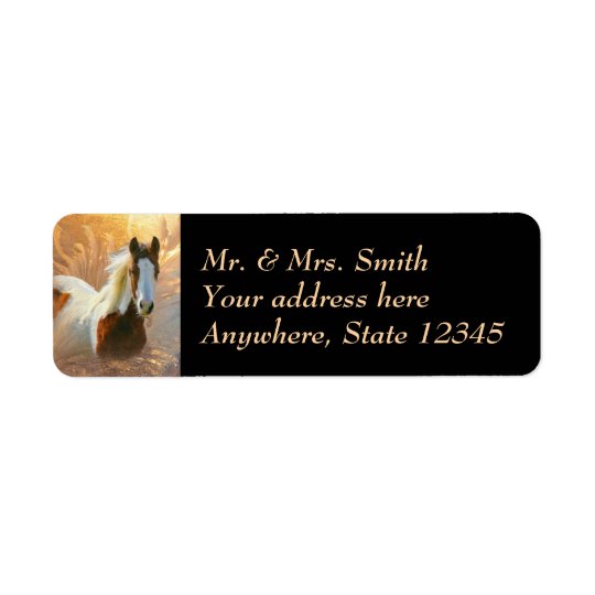 Peignez les étiquettes de adresse de retour d'or
