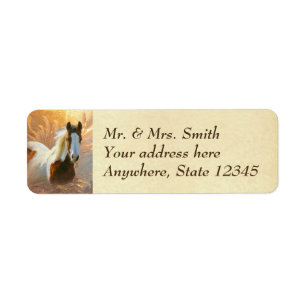 Peignez les étiquettes de adresse de retour d'or