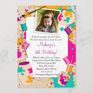 Peignez votre propre invitation de fête