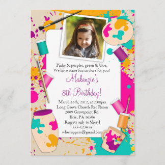 Peignez votre propre invitation de fête
