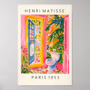 Peignoir De Salle De Bains Rose, Poster De Toilett