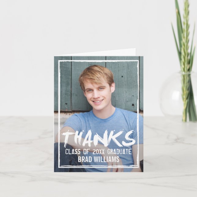 Peindre La Ville Carte de remerciements de graduat (Devant)