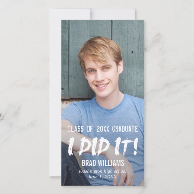 Peindre La Ville Faire-part de graduation (Devant)