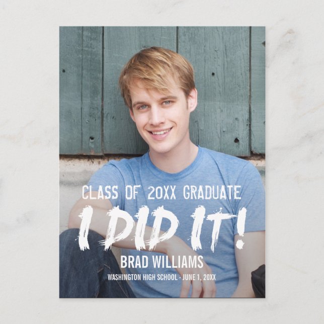 Peindre La Ville Faire-part de graduation (Devant)