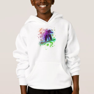 Peindre splatz arc-en-ciel snowboarder enfants swe