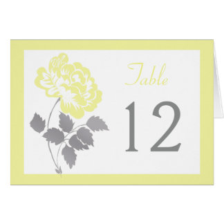 Peine jaune sur blanc avec gris Numéro de table