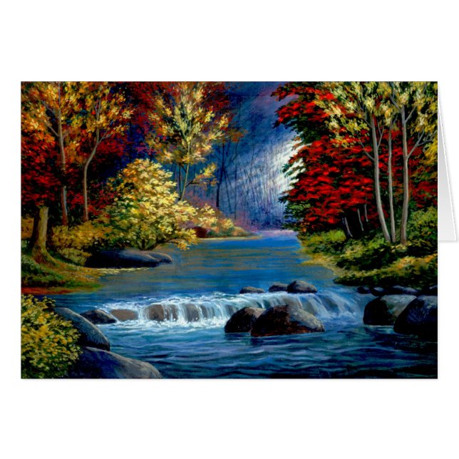Peint Mystérieux Bois et Rivière (Devant horizontal)