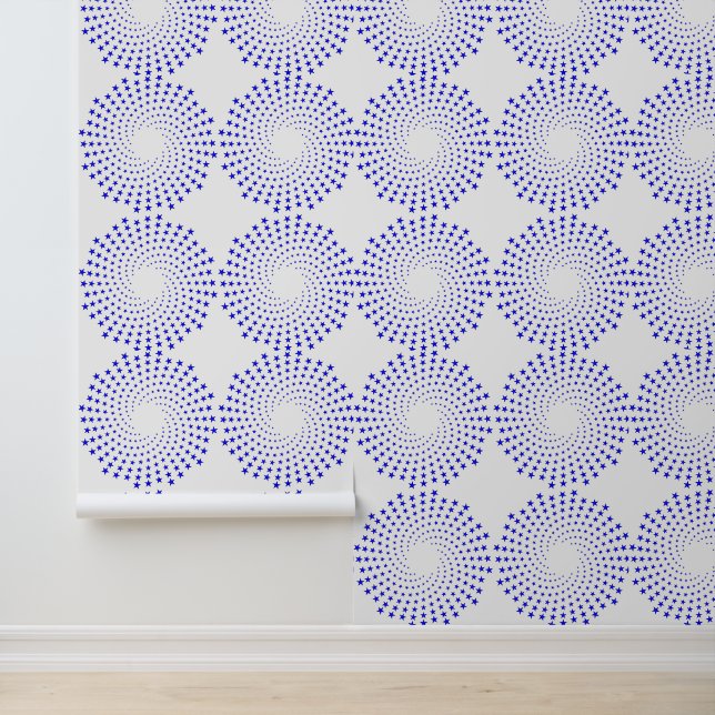 Peint Papier mural - Spirales d'étoiles (Application)