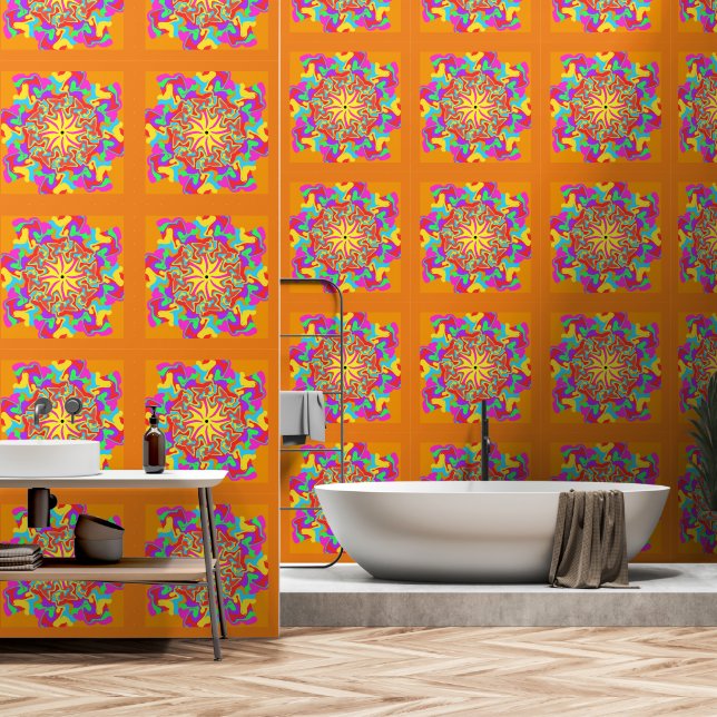 Peint Papier peel et bâton 32 - Naranja (Salle de bain)