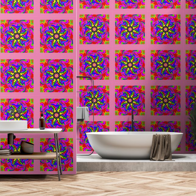 Peint Papier peel et bâton 34 - Pinky (Salle de bain)