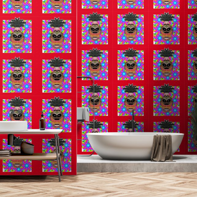 Peint Papier peel et bâton 60 - Azul (Salle de bain)