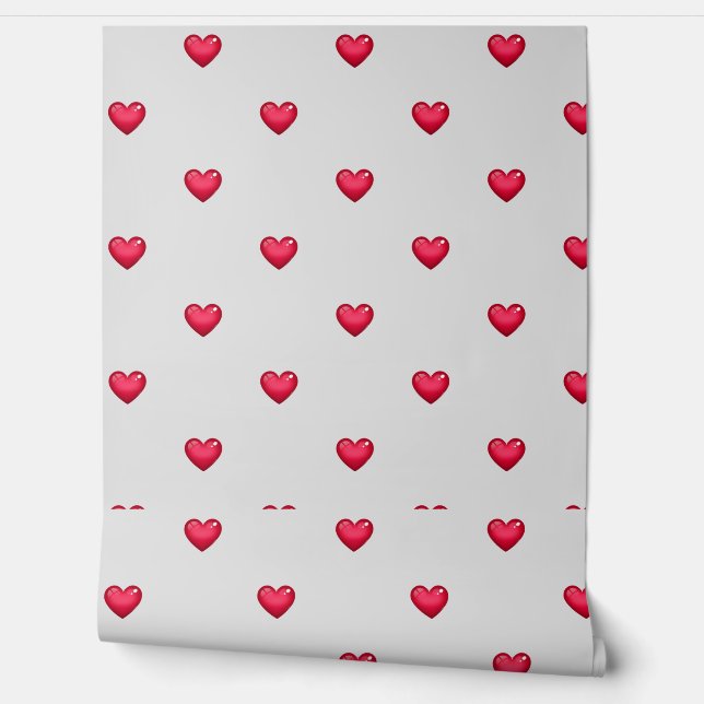 Peint Papier peel et bâton gris coeur | Moderne (Déroulement)
