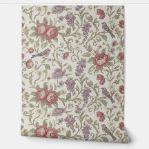 Papier peel et bâton - Oiseaux floraux Vintages