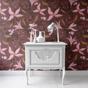 Peint Papier peel et bâton vintage de la flore botanique