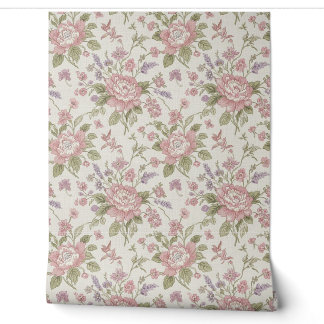 Peint Papier peel et bâton - Vintages Roses floraux