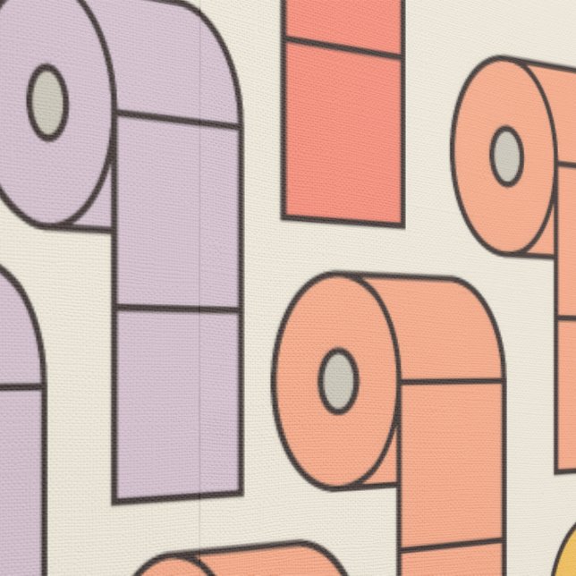 Peint rouleaux de papier toilette en kitschy 1950 couleu (Couture)