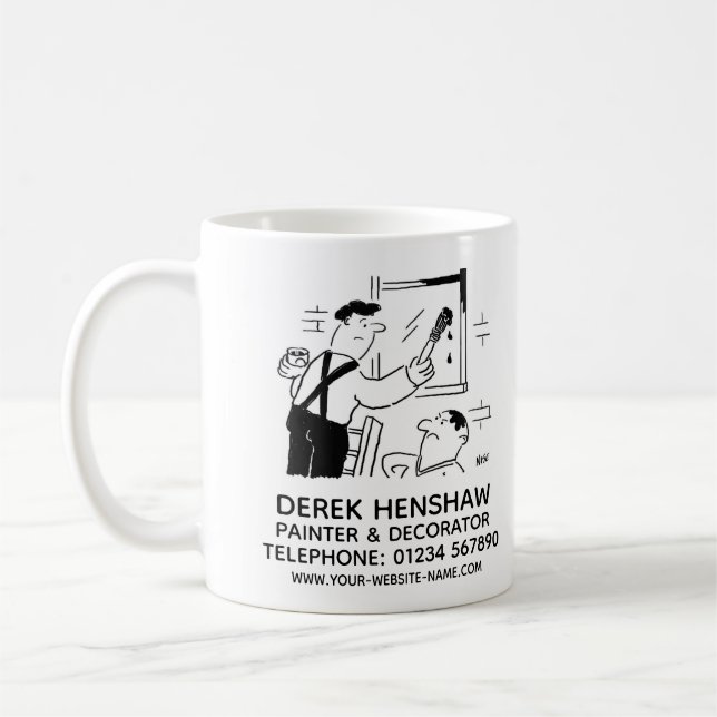 Peintre et décorateur Promotionnel Café Mug (Gauche)