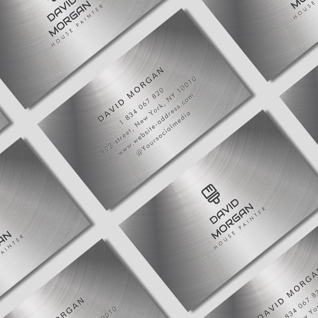 Peintre Maison Carte de visite métallique (Créateur téléchargé)