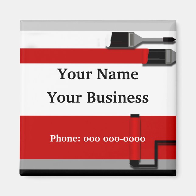 Peintre Peintre Pinceau Magnet promotionnel (Devant)