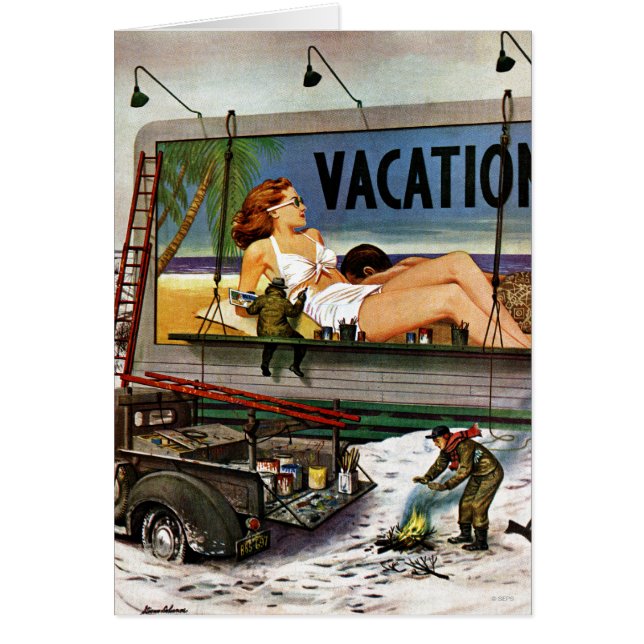 Peintres en tableau en hiver par Stevan Dohanos (Devant)