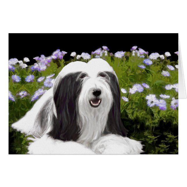 Peinture à collie à poils - Joli art original de c (Devant horizontal)