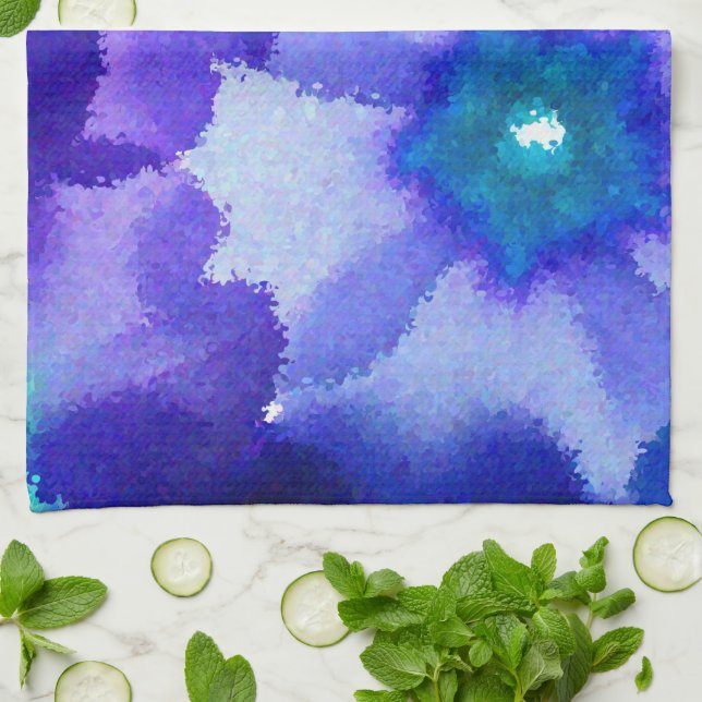 Peinture à fleurs #2 - Serviette de cuisine (Plié)