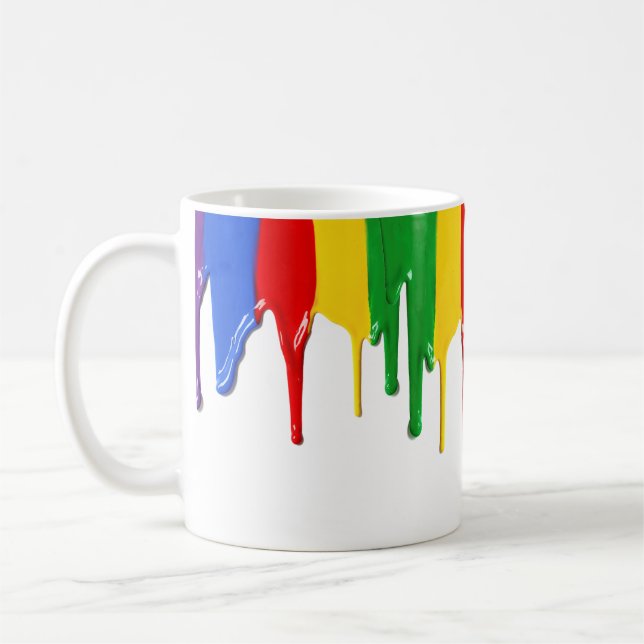 Peinture à goutte Art moderne Café Mug (Gauche)