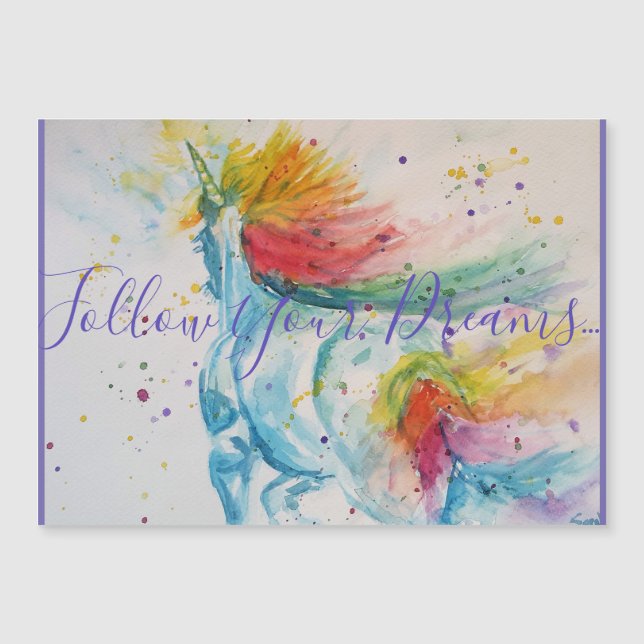 Peinture à l'aquarelle de licorne Cadeaux pour fil (Devant)