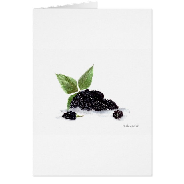 Peinture à l'aquarelle des fruits de Blackberry (Devant)