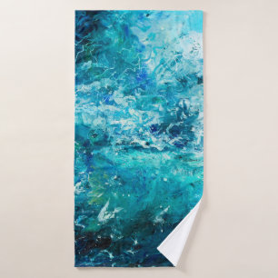 Peinture à l'huile abstraite montrant des vagues