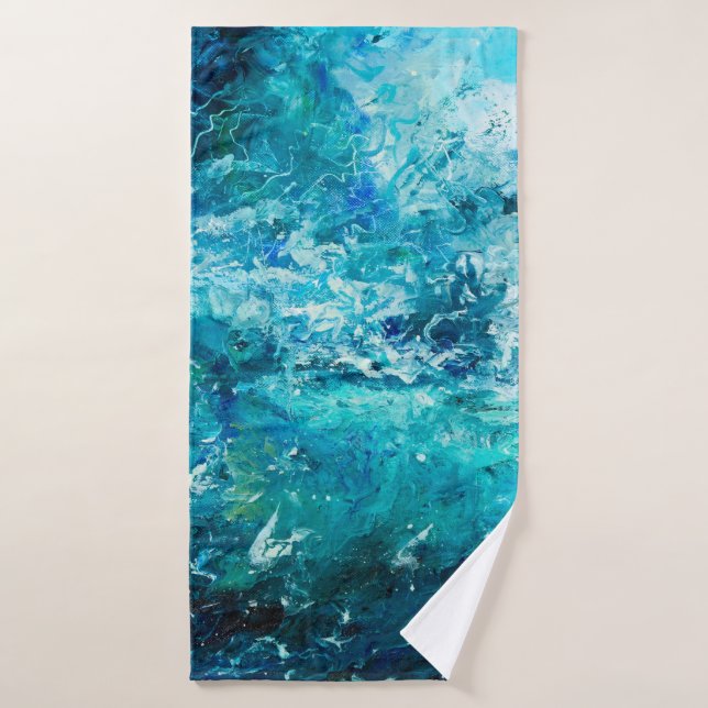  Peinture à l'huile abstraite montrant des vagues  (Serviette de bain)