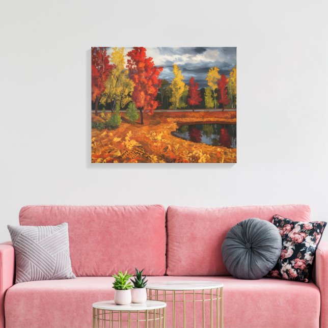 Peinture à l'huile d'automne sur toile - Vibrant (Insitu(Salon))