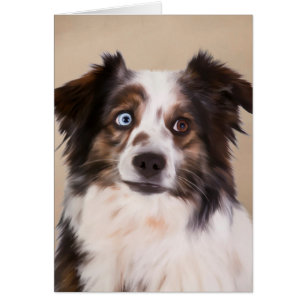 Peinture à l'huile de chien berger australien Art