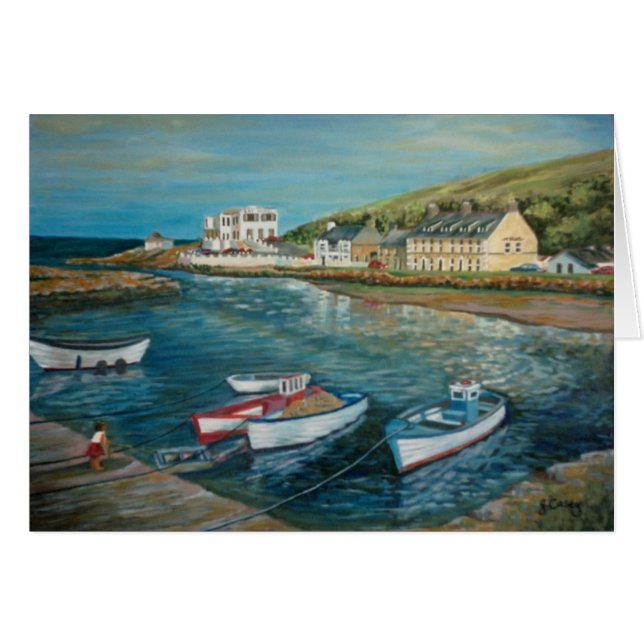 Peinture à l'huile de Cushendun d'hôtel de baie (Devant Horizontal)