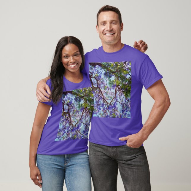 Peinture à l'huile de Jacaranda violet, T-shirt Un (Unisexe)