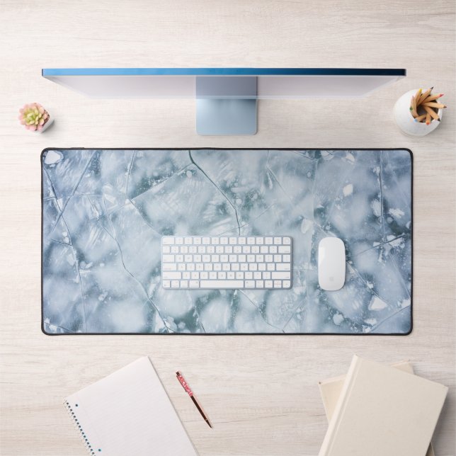 Peinture à l'huile de surface de glace fissurée (s (Bureau 1)