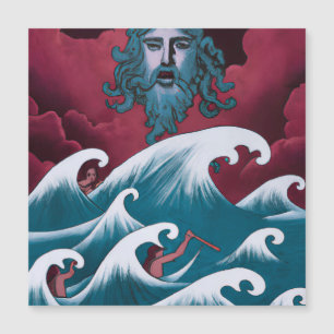 Peinture à l'huile Neptune cramoisie