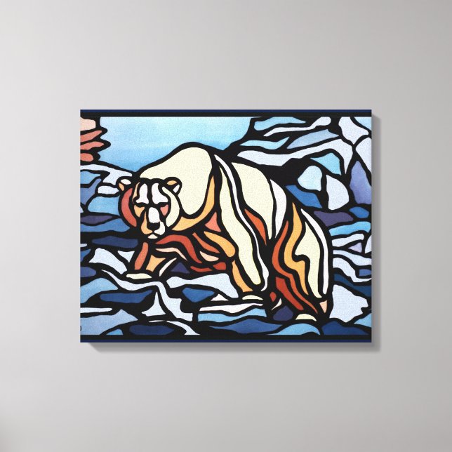 Peinture à l'ours polaire toile canadienne de la f (Recto)
