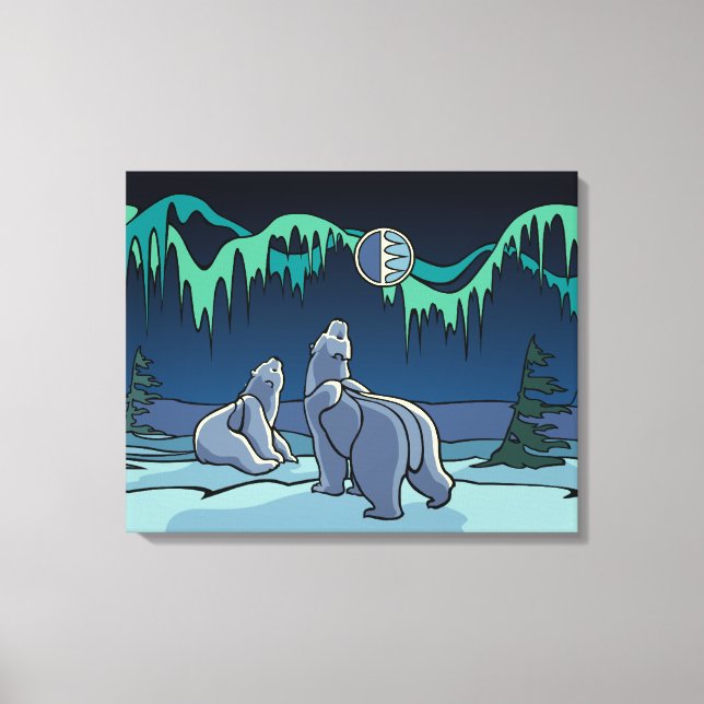 Peinture à l'ours polaire toile canadienne de la f (Recto)