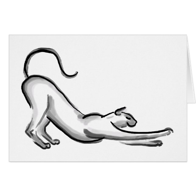Peinture à pinceau de chat étirée (Devant horizontal)