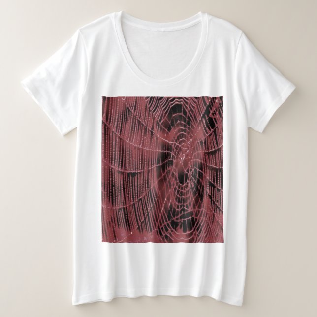 Peinture Abstraite D'Un Cobweb Magenta Rose (Design devant)
