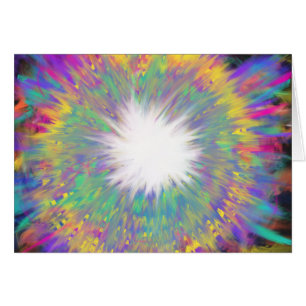 Peinture Abstraite Éclatante Étoile Arc-en-ciel Co