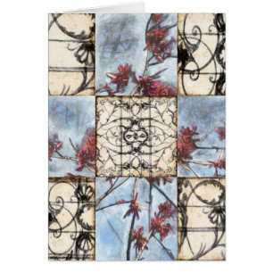 Peinture abstraite lambrissée de Scrollwork